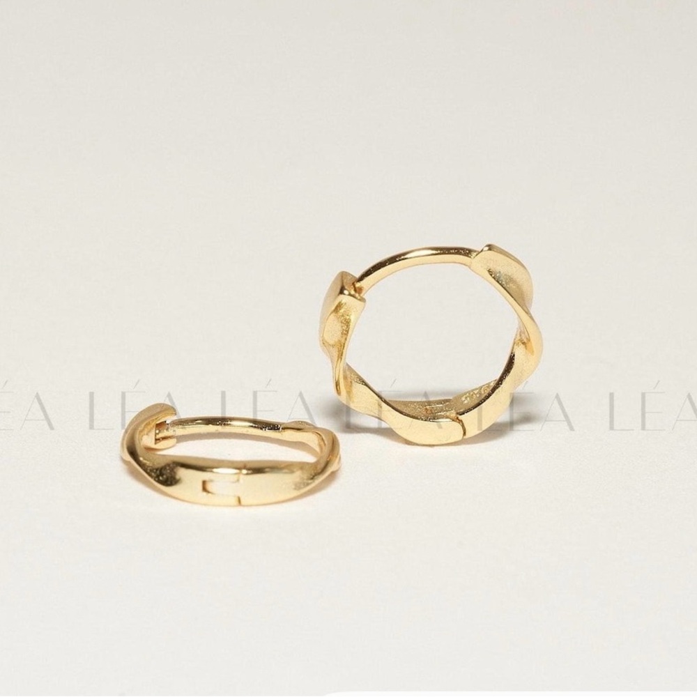 2 pair Minimalist Huggie Hoop Earrings